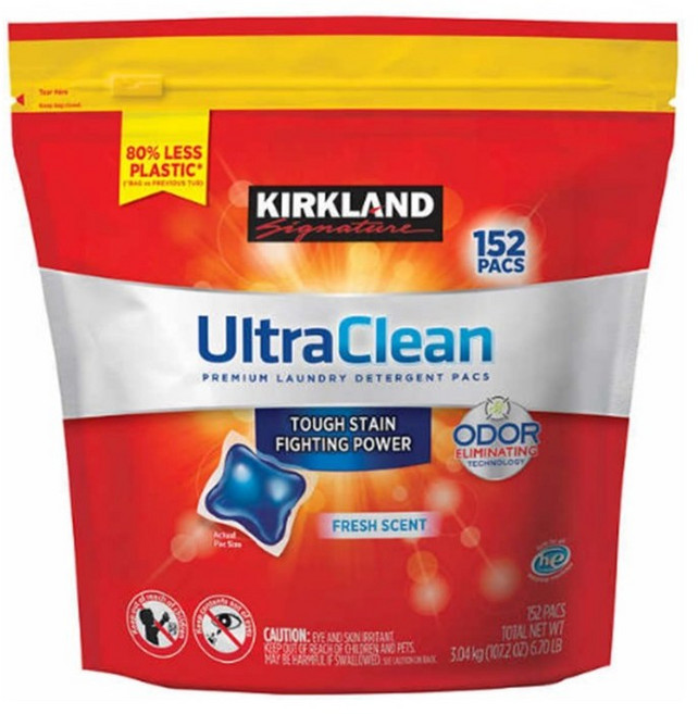 커클랜드 152시그니처 울트라 클린 HE 세탁세제 팩 미국정품배송, 1개, 152개입
