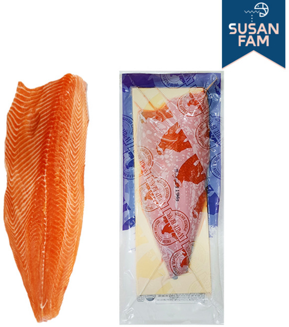 화이트베어 씨로드 훈제 냉동 연어, 냉동연어필렛 약1.1kg, 1개