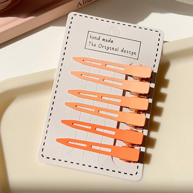 미영스 무광 헤어 고정 집게핀 6p