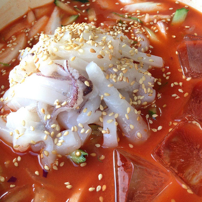 갑오징어 물회 세트 갑오징어채200g 육수340g