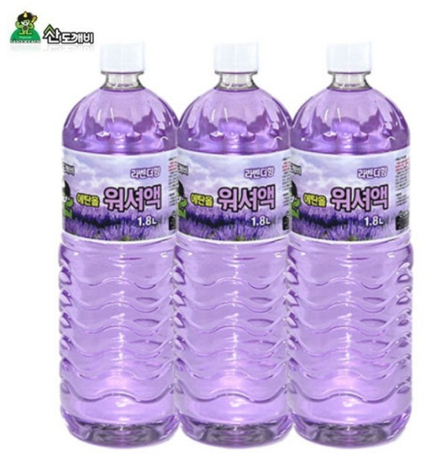 (형제)산도깨비 차량용 에탄올 워셔액 라벤더향, 3개