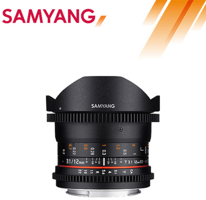 삼양 VDSLR 12mm T3.1 피쉬아이 캐논 영상 촬영 어안 렌즈, 소니E