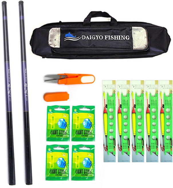 맥스 민장대 2세트 채비 낚시대 장대 민대 민물 바다 겸용 찌낚시 어린이 초보 조립낚시, 맥스 민장대270 풀 2세트