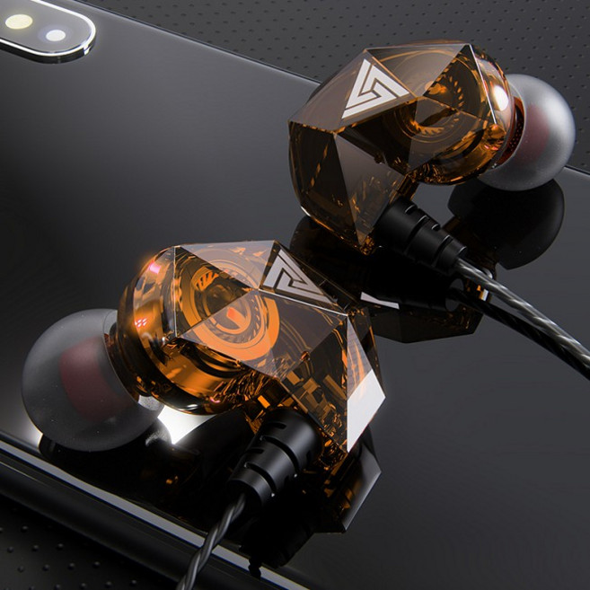 HIFI動圈入耳式耳機 AK2 重低音電競耳機, 金色