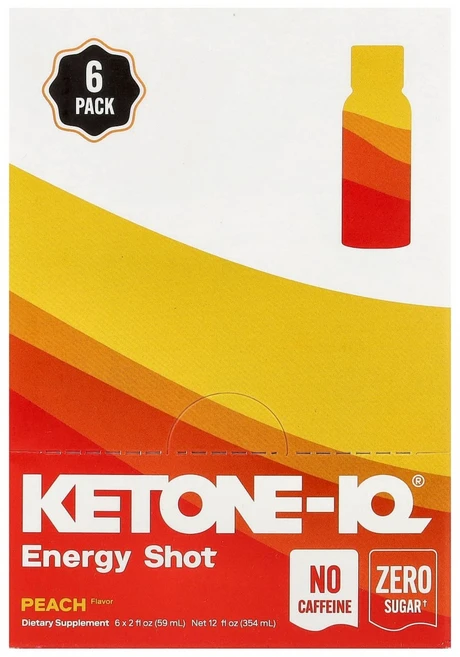 케톤IQ 에너지샷 복숭아맛 카페인무함유 6병 세트 59ml HVM-00677 - 쿠팡