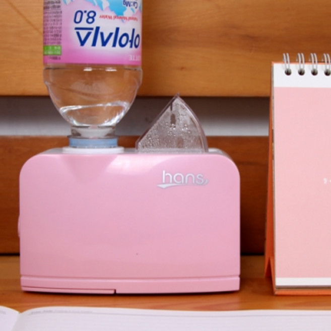 미니박스 워터 보틀 미니 가습기 생수병 가습기 사무실 탁상용 가습기, 핑크