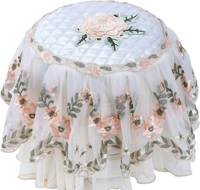 SKANDSALO 밥솥 커버 레이스 에어프라이어덮개 가정용 타원형, 수만 파우더 라운드_밥솥 커버, 1개