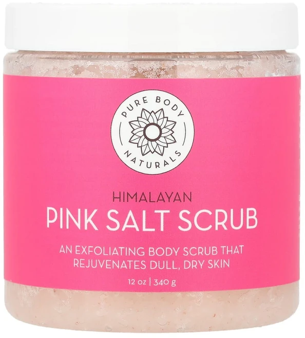 퓨어바디내추럴스 히말라야 핑크 소금 스크럽 340g(12oz), 1개 - 쿠팡