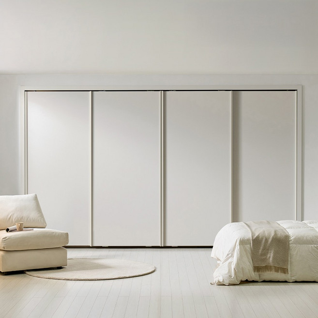 보루네오 네오 슬라이딩 붙박이장 390cm 13자 E0등급, 웜베이지 390cm