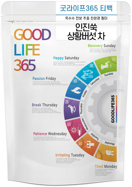 굿라이프365 친환경 티백망 인진쑥 상황버섯차 삼각티백, 1팩, 50개입, 1.5g