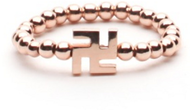 로즈골드 실버볼 만자 반지