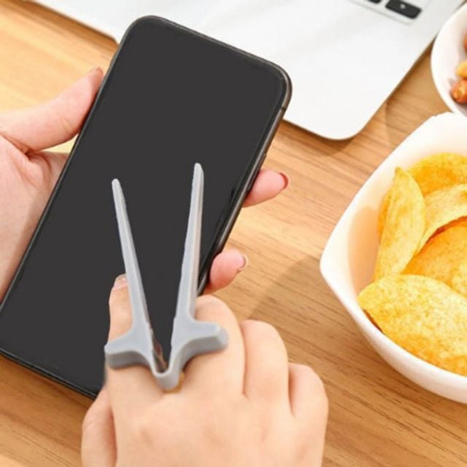 간편하고 편리한 게이밍 젓가락 과자집게 PC방 kkr+98871hA, 그레이