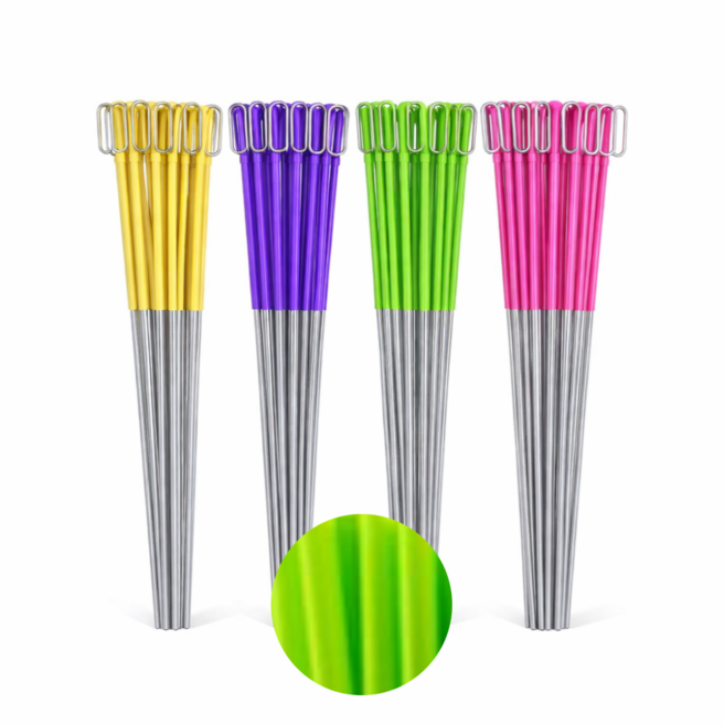 DEEP 측량 깃발 말뚝 클립 50cm 3.5mm, 10개, 연두