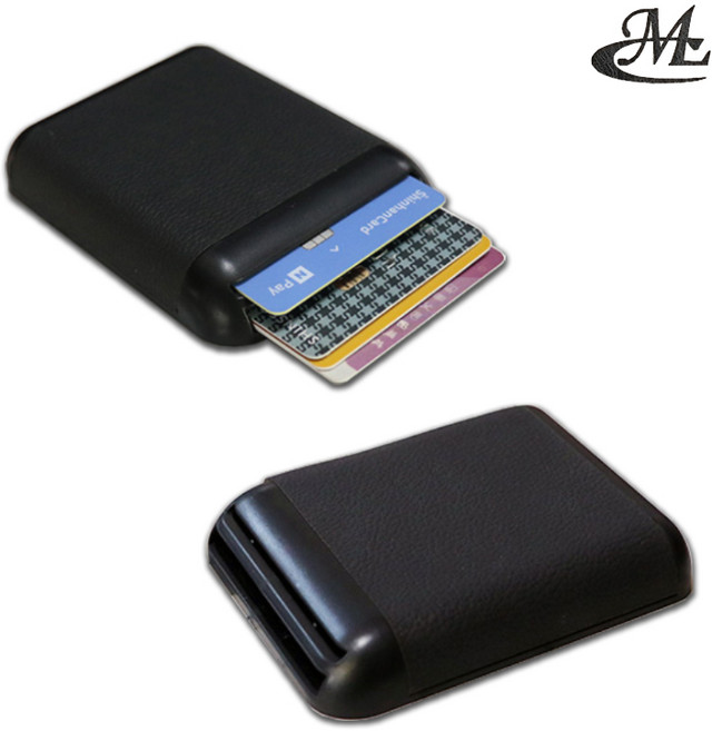 MLC 국산 차량 주차권 카드 보관 슬롯 홀더, [리얼우드], 월넛, 1개