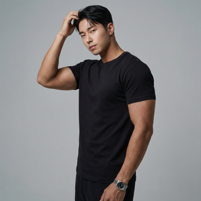 남성 머슬핏 반팔 티셔츠 남자 운동복 헬스 짐웨어 기능성