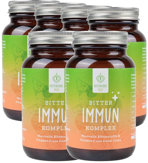 독일 비터리베 BitterLiebe Vitamin C 비터 이뮨 복합체 카무카무 + OPC 포도씨 추출물, 6개, 90정