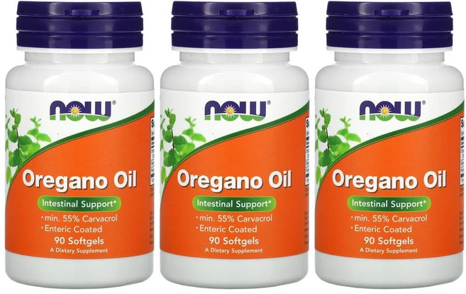 [2+1] Now Foods 나우푸드 오레가노 오일 181mg 90 소프트젤 생강 회향 오일 Oregano Oil 3개, 90정 - 쿠팡