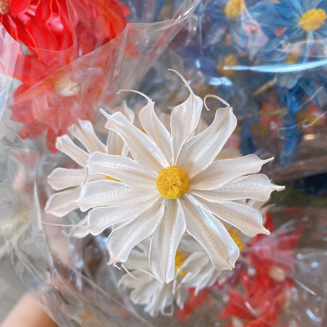 PETALS 小雛菊木片花 DIY手工藝乾燥花材, 白色,1支
