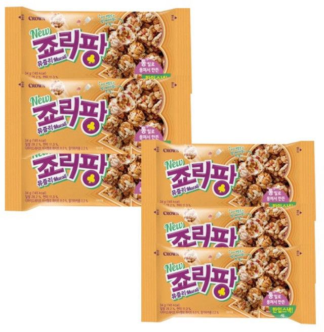 크라운 죠리팡 뮤즐리 34g, 6개