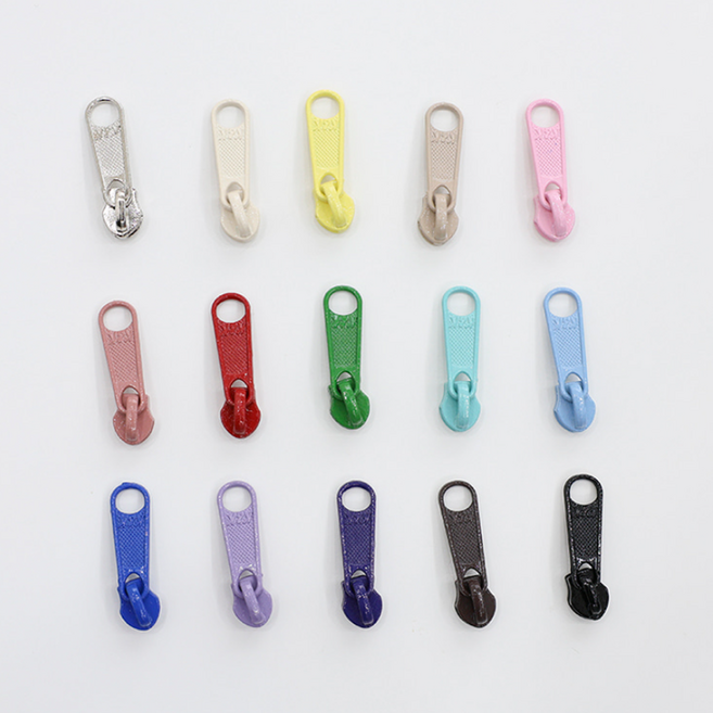 헤세드 [20컬러] 3호 컬러 코일지퍼 슬라이더 지퍼머리 (10개), 아이보리, 10개