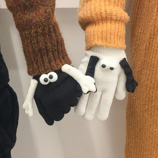 가까이가면 손잡는 커플 자석 장갑 2color ang+0779Aq