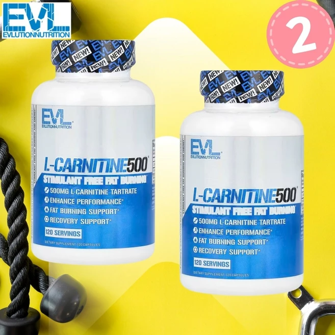 EVL L 카르니틴 500mg 120캡슐 2개, 120정 - 쿠팡