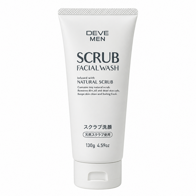 DEVE MEN 男士磨砂潔面乳 添加天然磨砂顆粒, 130g, 1個