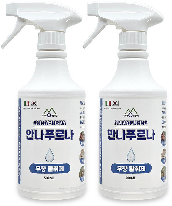 안나푸르나 탈취제 무향 실내 옷장 섬유 차량, 2개, 500ml
