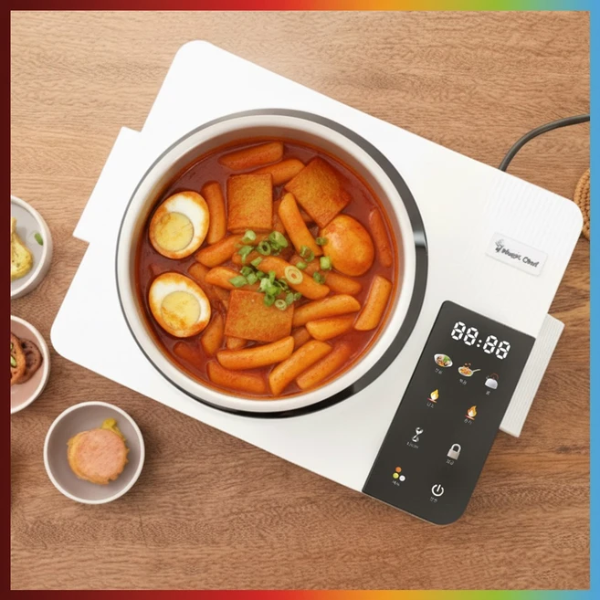 매직쉐프 1구 인덕션 전기레인지 전기 스토브 가정용 전기렌지 일반형, MIR-K1000 화이트 - 쿠팡