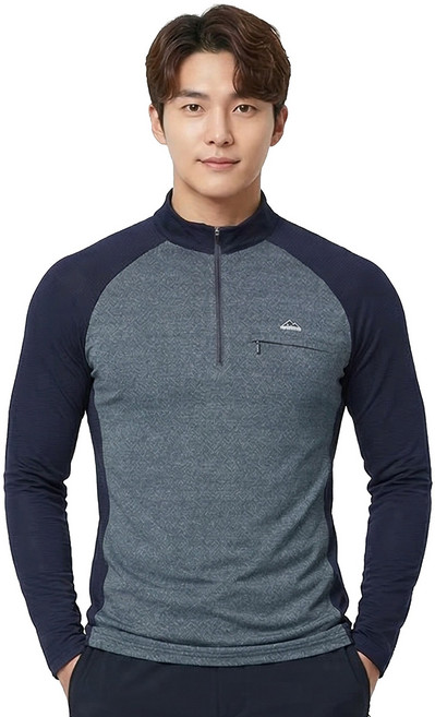 마운티스트 남성 나그랑 집업티셔츠 (남) 배색 슬림핏 등산 운동 아웃도어웨어