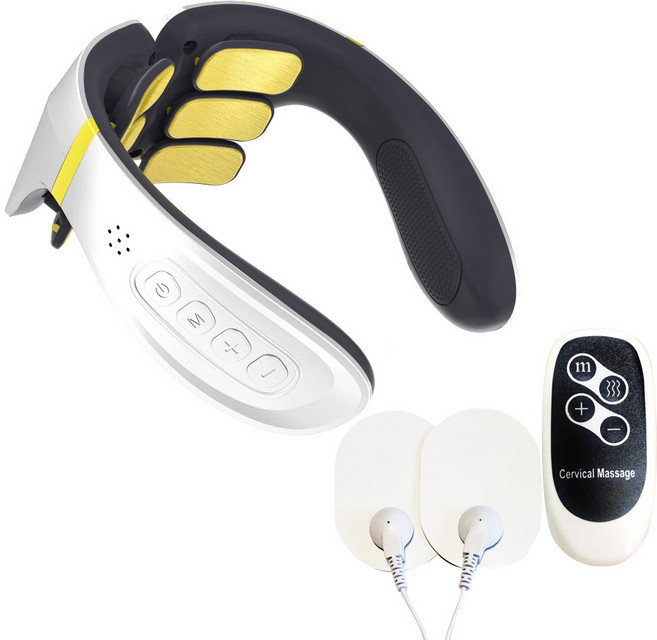 알고 식스센스 저주파 온열 넥마사지기 6헤드 거북목 목통증 물리치료, 화이트, 1개