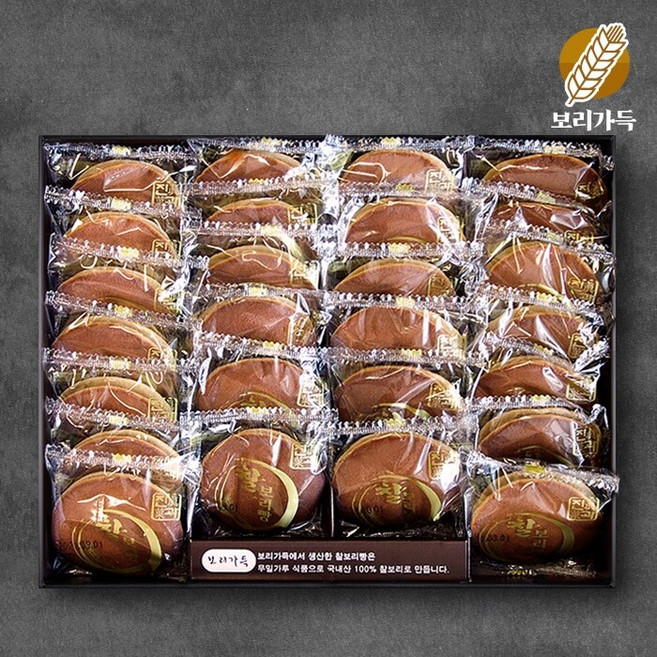 국내산 보리가득 찰보리빵 선물세트 18개입(개당 25g), 25g, 18개