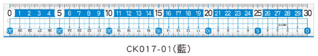 SEASON 大字尺 30公分直尺, CK017-01（藍）, 1個