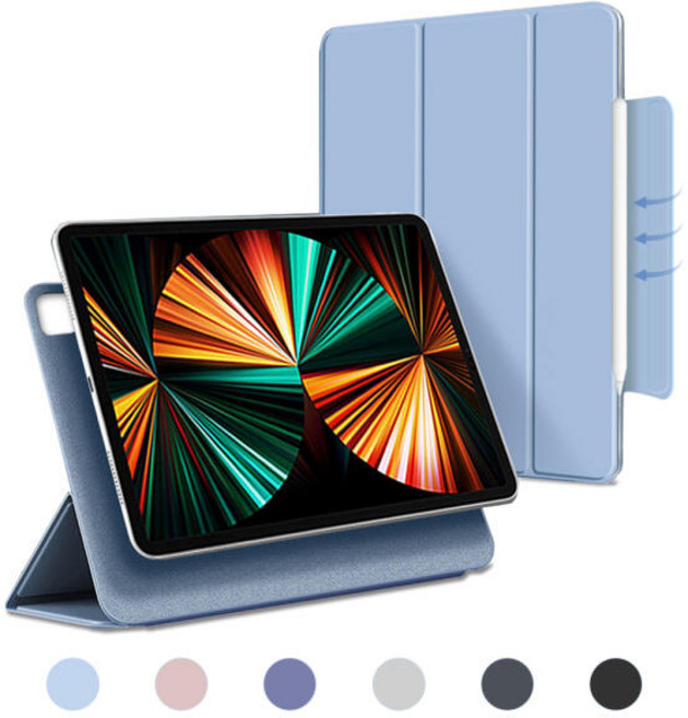 아트박스/아이노비아 아이패드 프로12.9 6/5/4세대 마그네틱 폴리오케이스, 프로12.9마그네틱케이스(퍼플), 프로12.9마그네틱케이스 - 퍼플, 1개