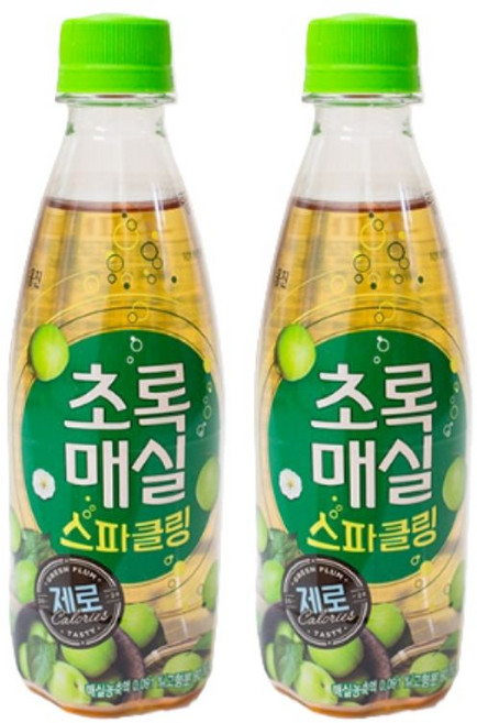 초록매실 스파클링제로 페트, 10개, 350ml
