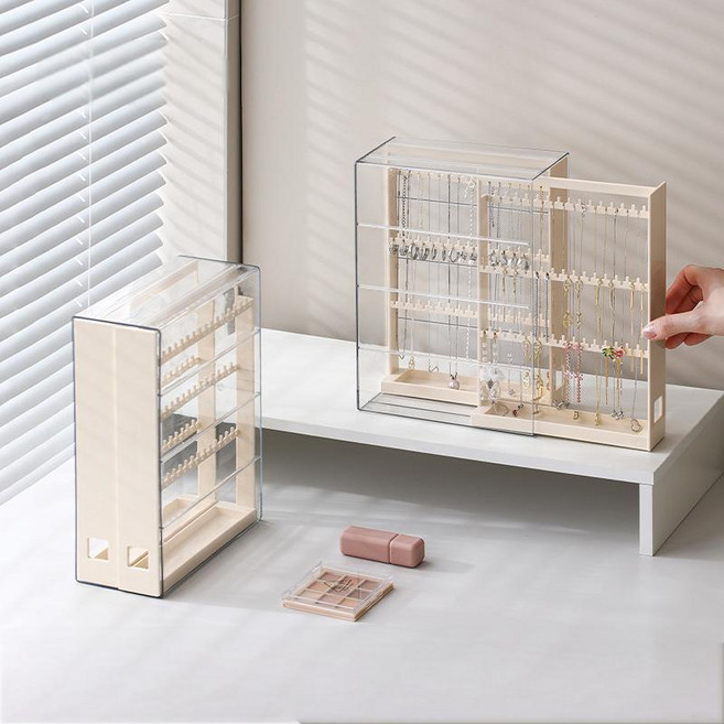 skansol 고급 아크릴 투명 목걸이 귀걸이 보관함