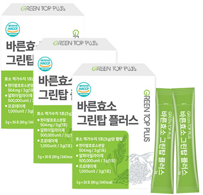바른 효소 그린 탑 플러스 속 편한 습관, 360g, 1개