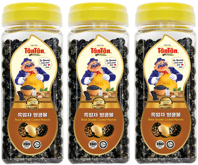 탄탄 흑임자 땅콩볼, 3개, 240g