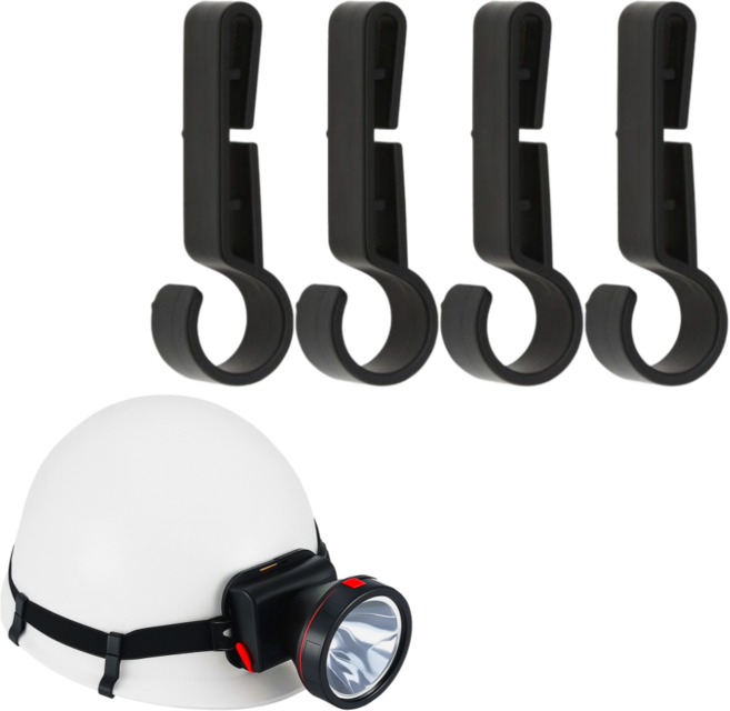 안전모 헤드랜턴 고글 고정 클립, 1개, 블랙
