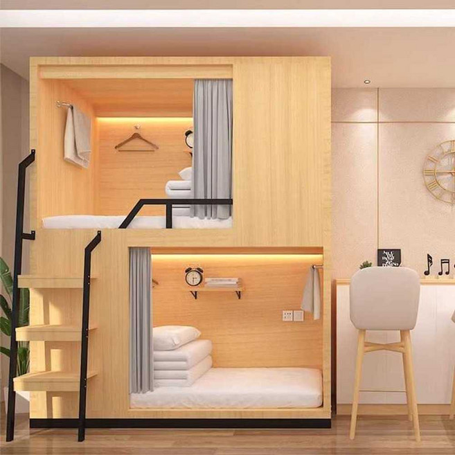 성인용 수면캡슐 수면방 복층 숙소 캡슐호텔 2층침대, 1개, 1000폭 강목 패션형