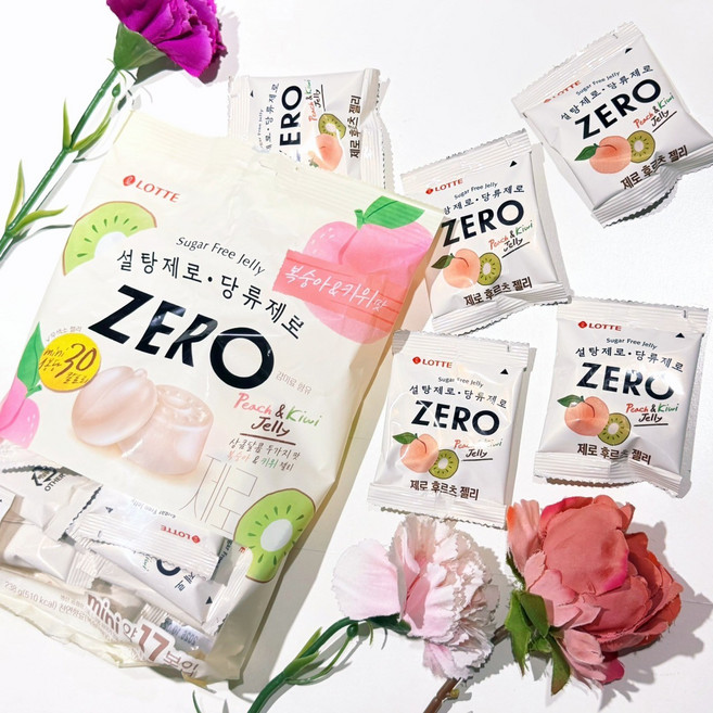 LOTTE ZERO 無糖蒟蒻果凍 (水蜜桃奇異果口味), 238g, 1套