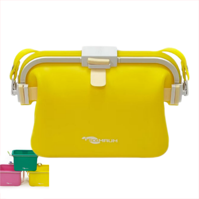 에코마음 실리콘 방수 수영 가방 수영복 목욕가방 긴끈 전용, 옐로우