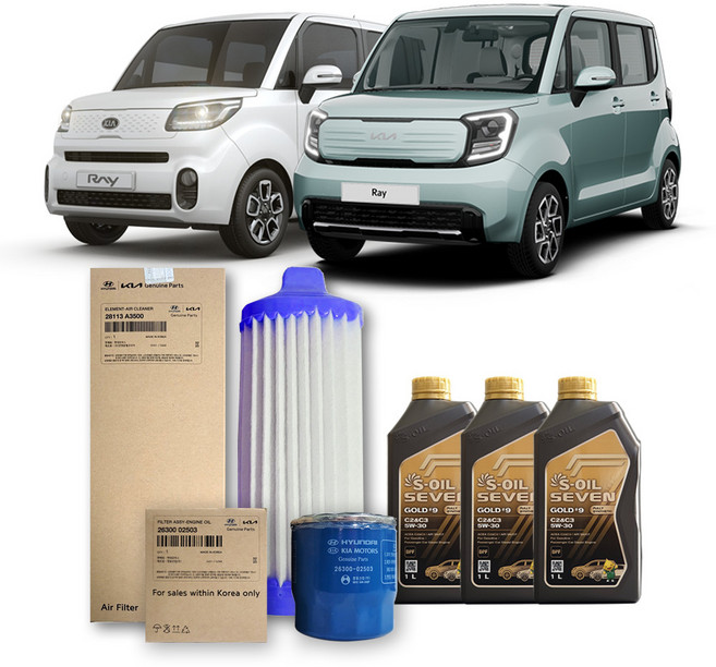 더뉴 레이 가솔린 휘발유 (20년식 이후) 순정필터+세븐합성유 5w30