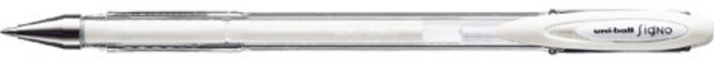 【文具通】UNI 三菱 UM-120AC 粉彩 鋼珠筆 0.7 A130, 1個, 白色 10支, 白色