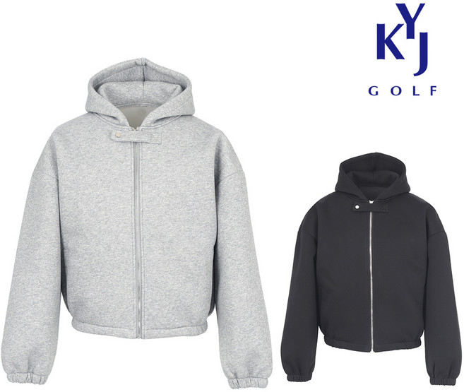 [김영주골프] 가을겨울 네오프렌 후드집업 두꺼운 캐주얼 데일리 남성 숏 점퍼 DPWMJP38