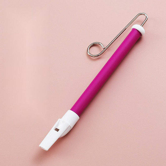 슬라이드 휘슬 초보자용 교육용 악기 호흡연습 레크리에이션 피리, 보라, 1개