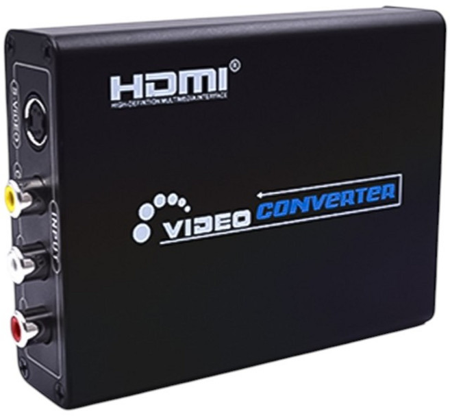 AV/S-Video 轉 HDMI 轉換器 傳統影音設備轉接高清顯示器 即插即用 支援多種解析度, 1個, 50-506-03