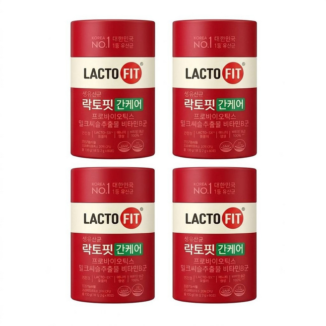 [최신제조] 정품 락토핏 간케어 종근당건강 60포, 120g, 4개