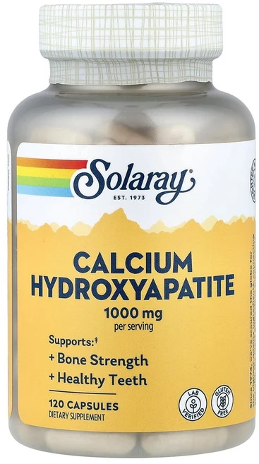 솔라레이 칼슘 하이드록시아파타이트 1000mg 캡슐 120정(캡슐 1정당 250mg), SOR04579, 1개, 120정 - 쿠팡