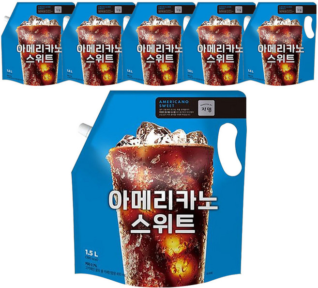 까페리얼 쟈뎅 아메리카노 스위트, 6개, 1.5L